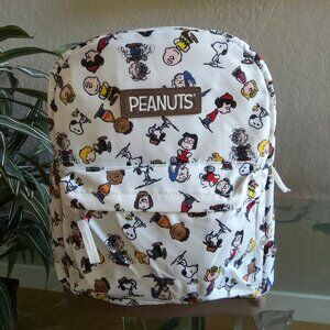 Peanuts CUTE School Travel Backpack with Faux Leather Bottom - NEW